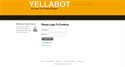 Desktop Screenshot of members.yellabot.com